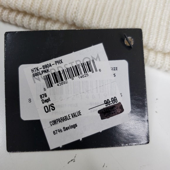 PHENIX Cashmere Ultra Soft Knit Jersey Hat in Cream NEW - Picture 5 of 5